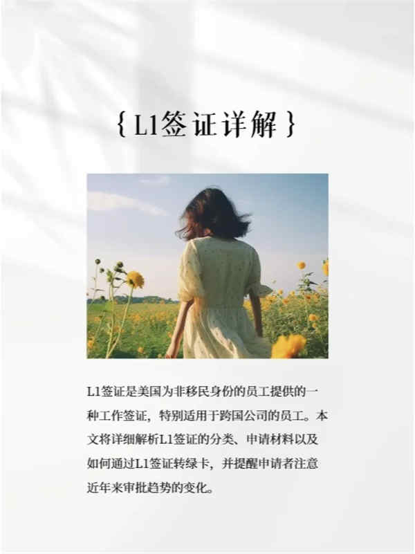 美國(guó)L1簽證詳解：分類(lèi)、申請(qǐng)材料與綠卡之路