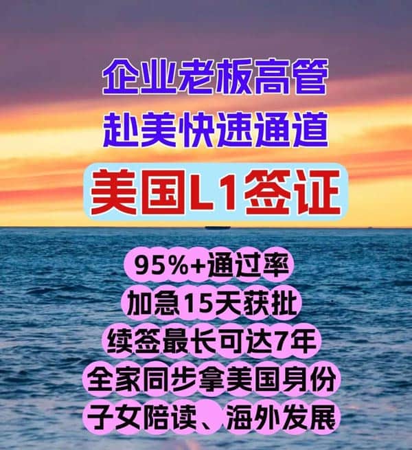 企業(yè)老板高管注意！美國L1簽證，加急15天獲批